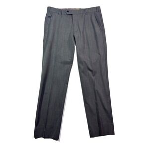 mens gray Meyer Bonn dress pants chinos slash pockets travel twill 50 34x29